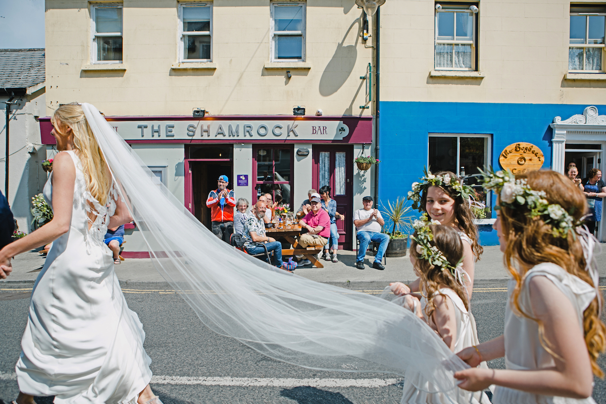 Beautiful bride Emily wore a wedding dress by Halfpenny London