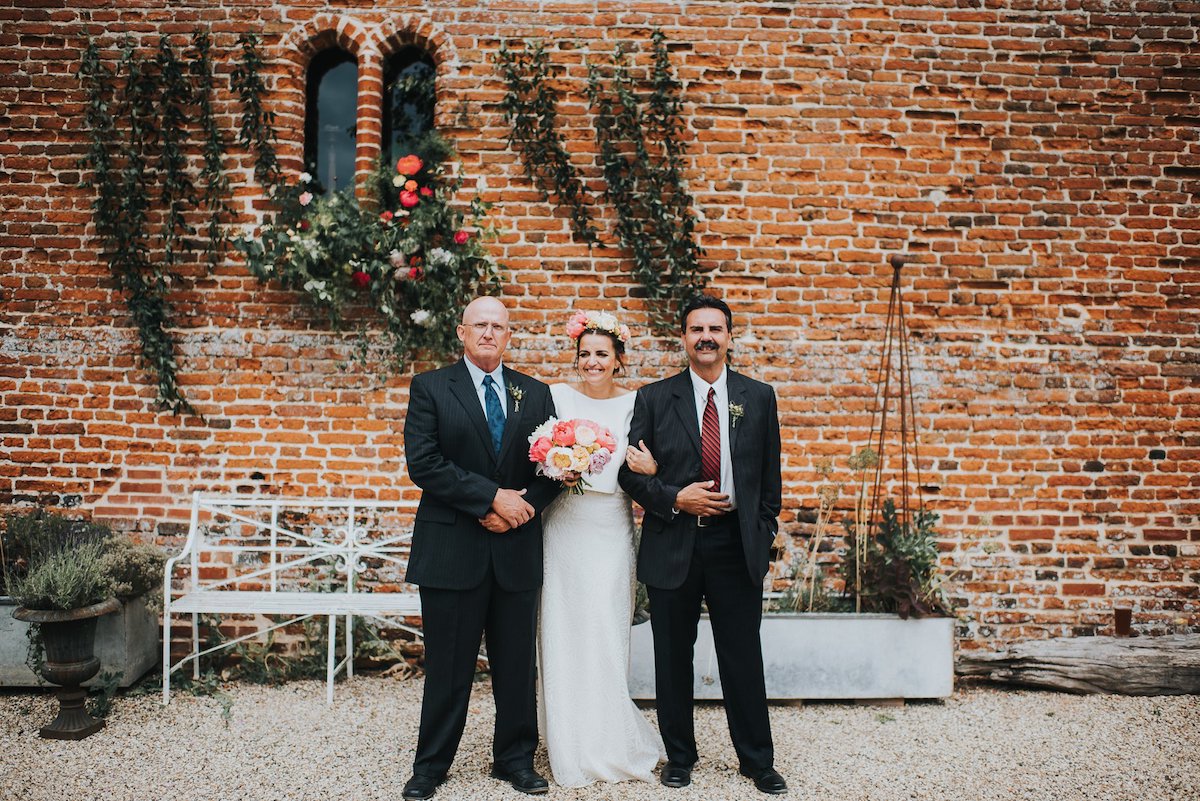 Beautiful bride Ashley wore a wedding dress by Halfpenny London