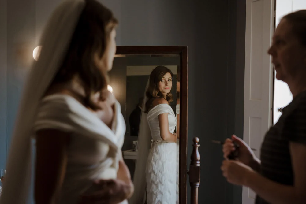 Beautiful bride Luciana wore a wedding dress by Halfpenny London