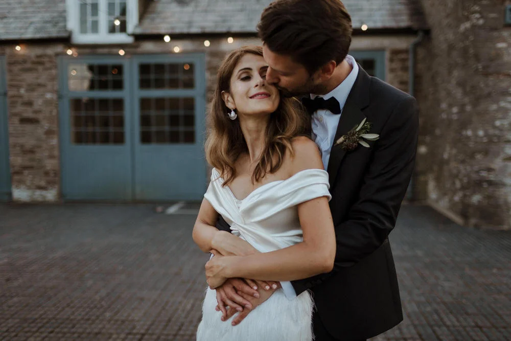 Beautiful bride Luciana wore a wedding dress by Halfpenny London