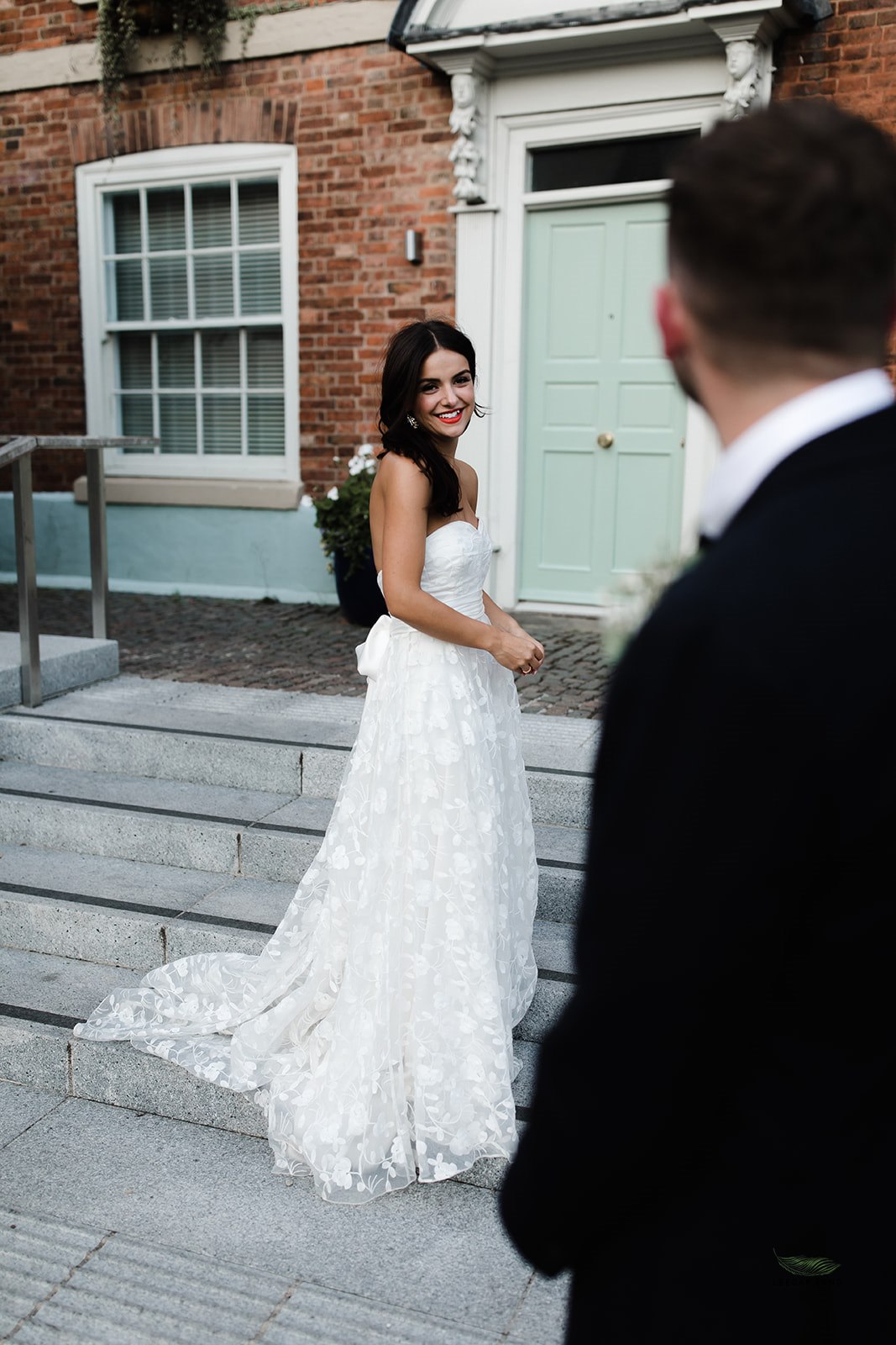 Beautiful bride Emma wore a wedding dress by Halfpenny London