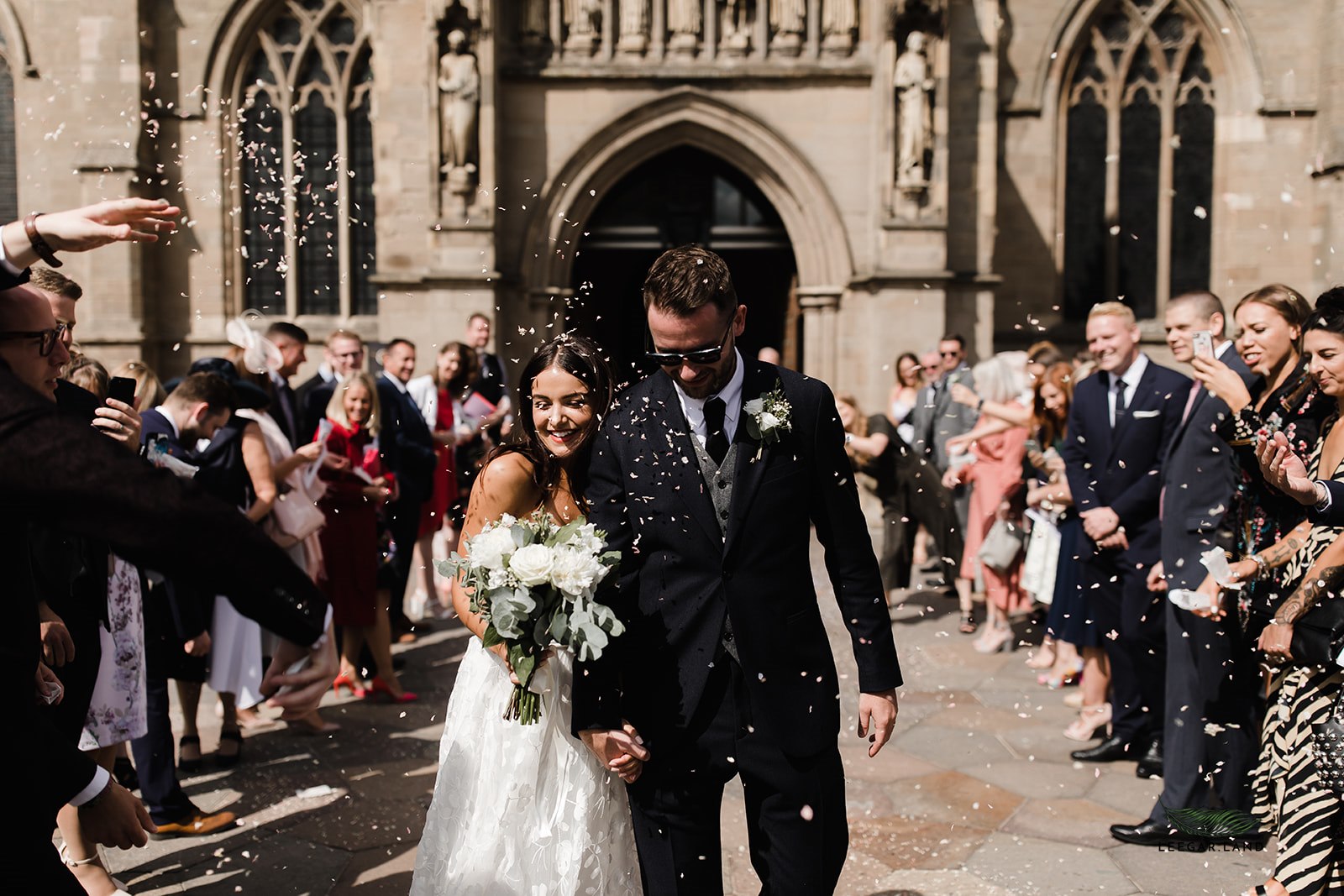 Beautiful bride Emma wore a wedding dress by Halfpenny London