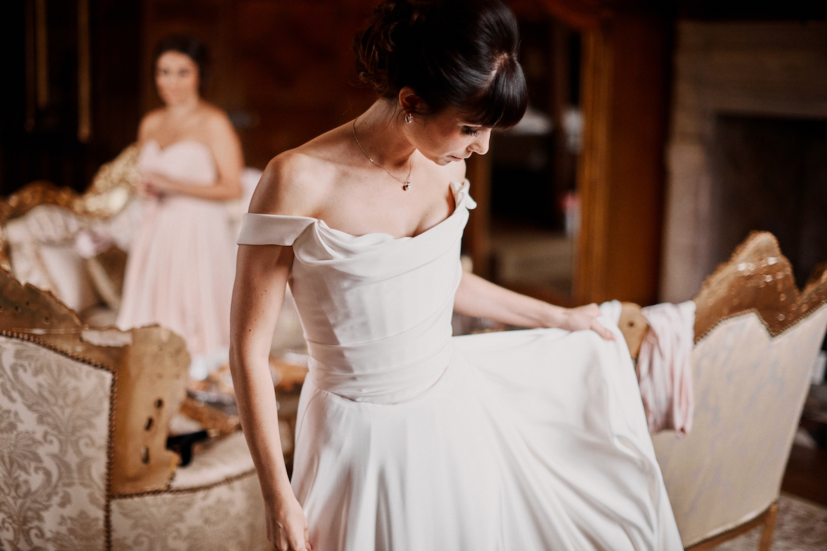 Beautiful bride Stacey wore a wedding dress by Halfpenny London