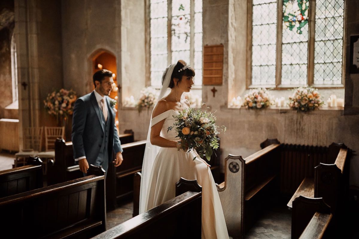 Beautiful bride Stacey wore a wedding dress by Halfpenny London