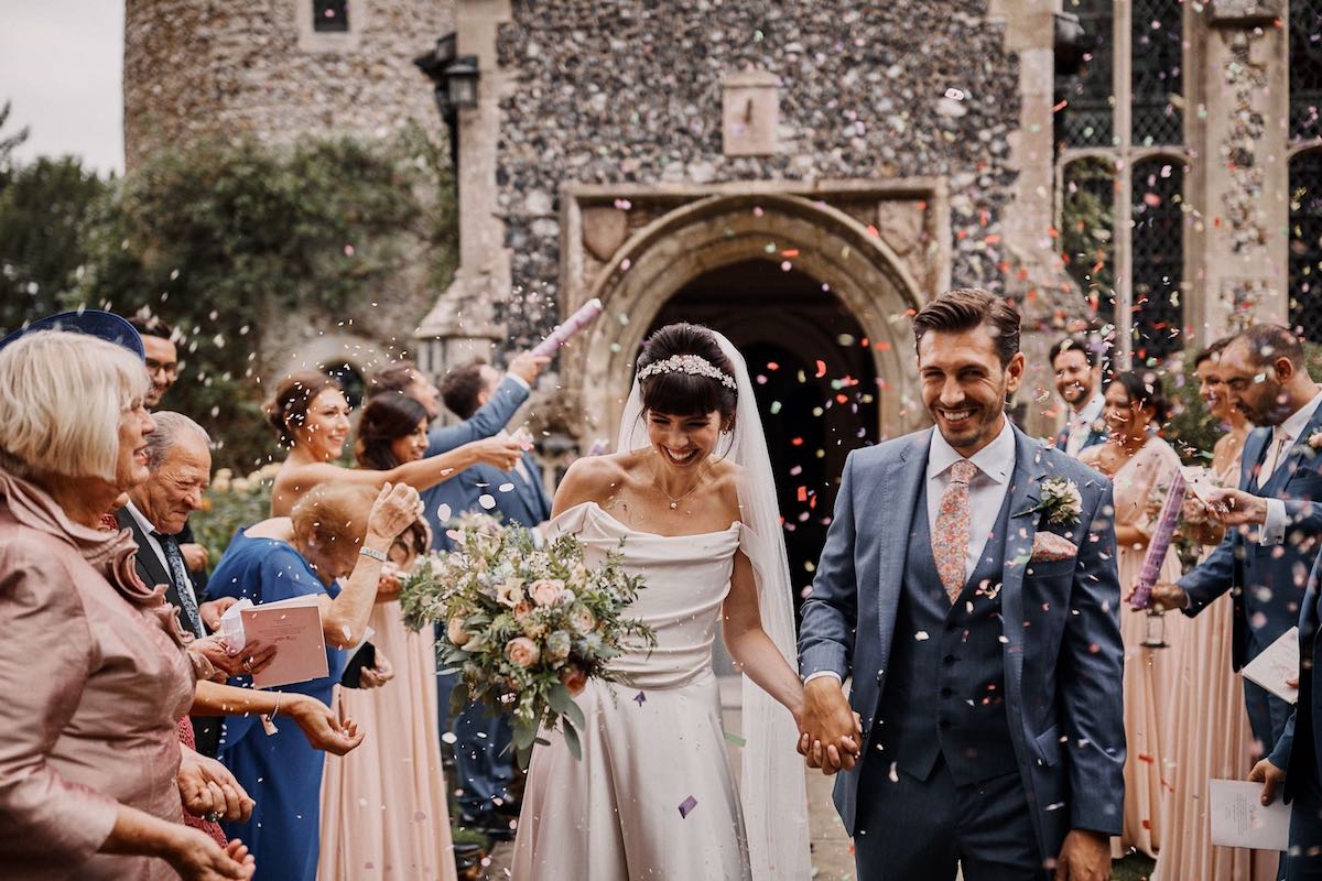 Beautiful bride Stacey wore a wedding dress by Halfpenny London
