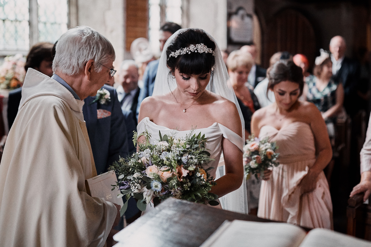 Beautiful bride Stacey wore a wedding dress by Halfpenny London