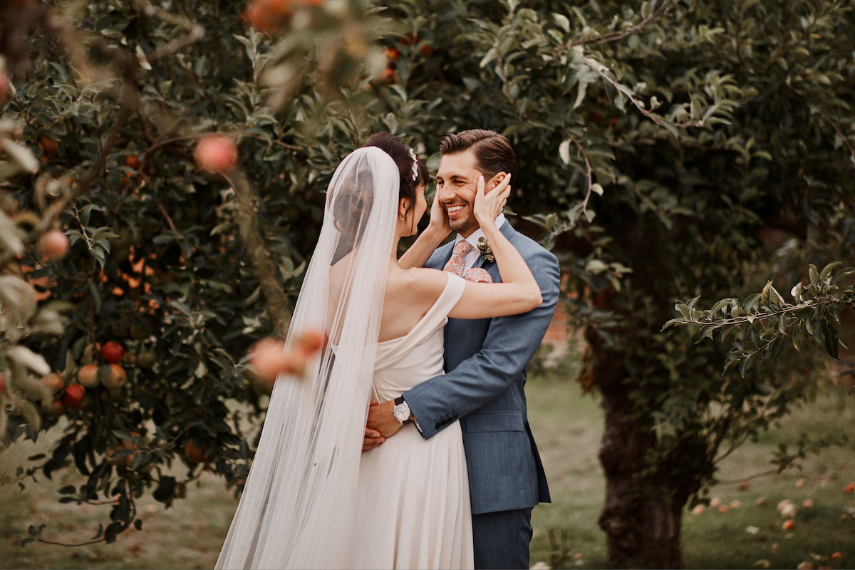 Beautiful bride Stacey wore a wedding dress by Halfpenny London