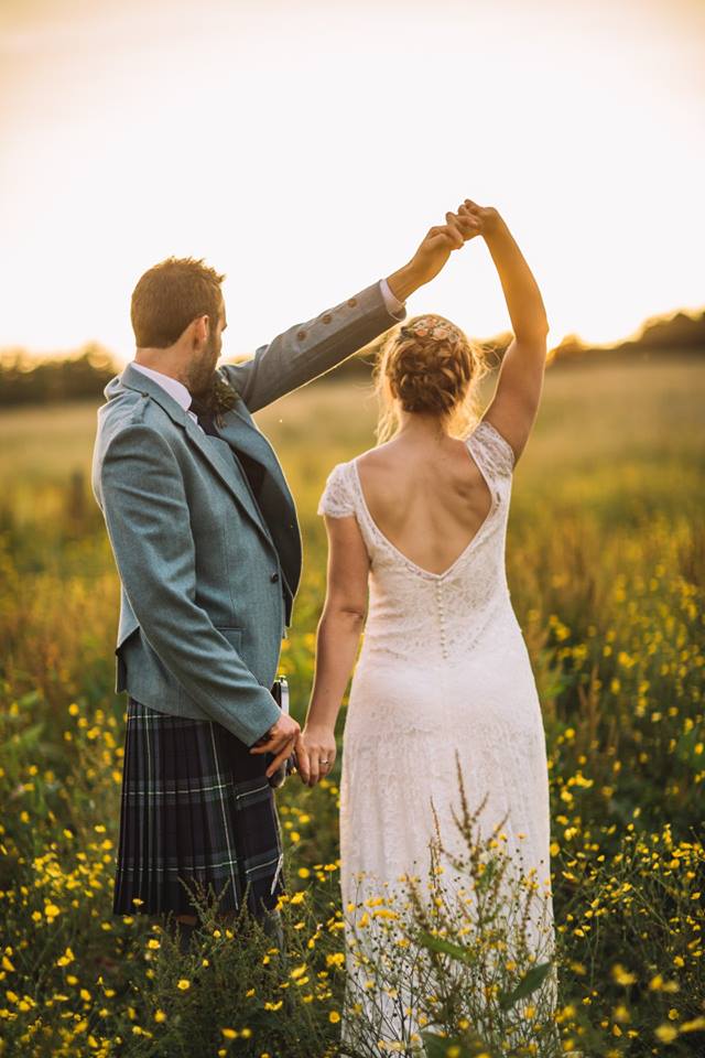 Beautiful bride Amy wore a wedding dress by Halfpenny London