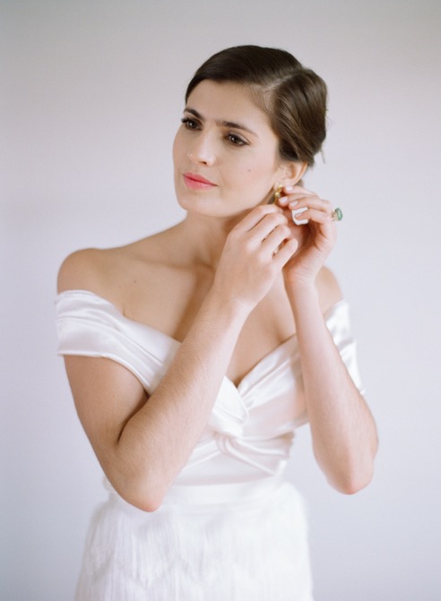Beautiful bride Hannah wore wedding separates by Halfpenny London