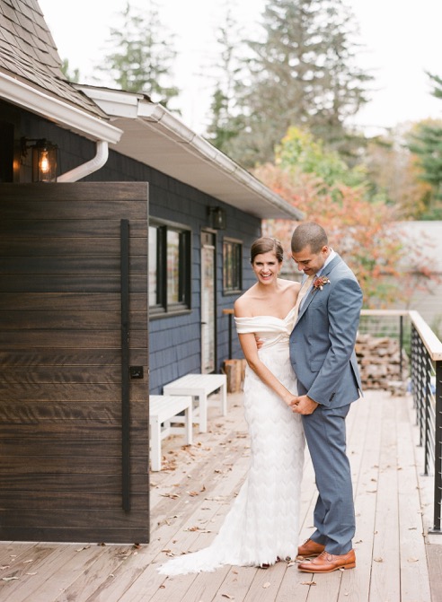 Beautiful bride Hannah wore wedding separates by Halfpenny London
