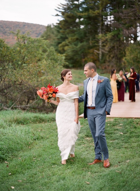 Beautiful bride Hannah wore wedding separates by Halfpenny London