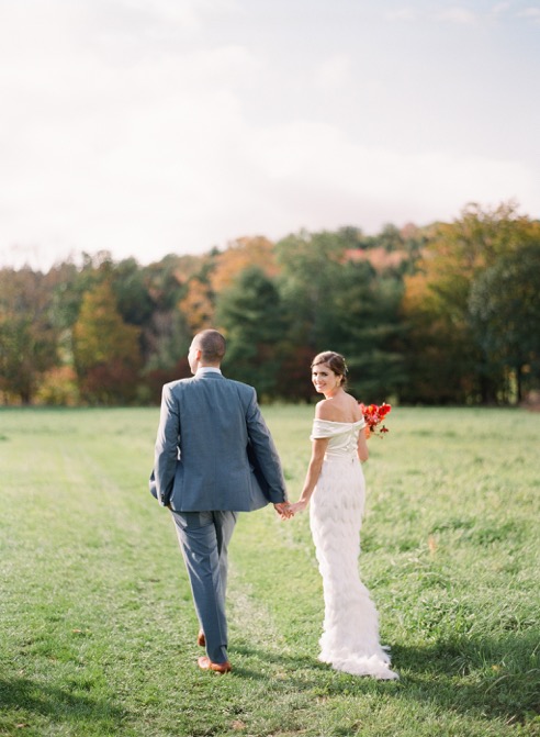 Beautiful bride Hannah wore wedding separates by Halfpenny London