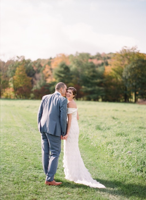 Beautiful bride Hannah wore wedding separates by Halfpenny London
