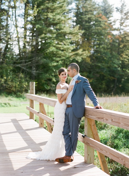 Beautiful bride Hannah wore wedding separates by Halfpenny London