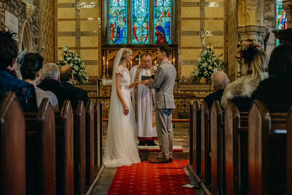 Beautiful bride Harriet wore a wedding dress by Halfpenny London