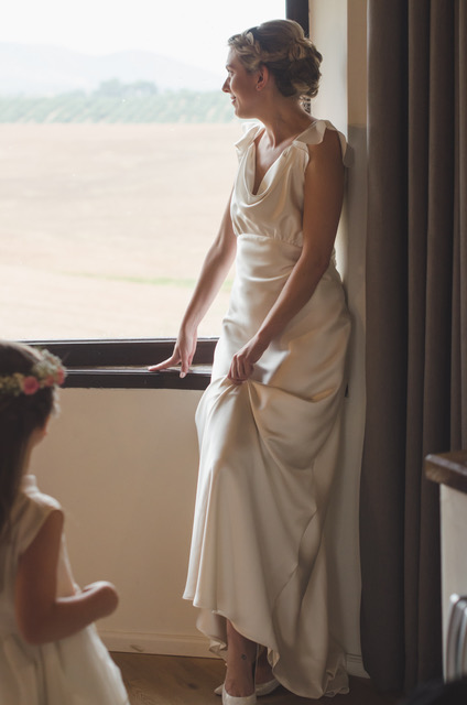 Beautiful bride Ruth wore a wedding dress by Halfpenny London