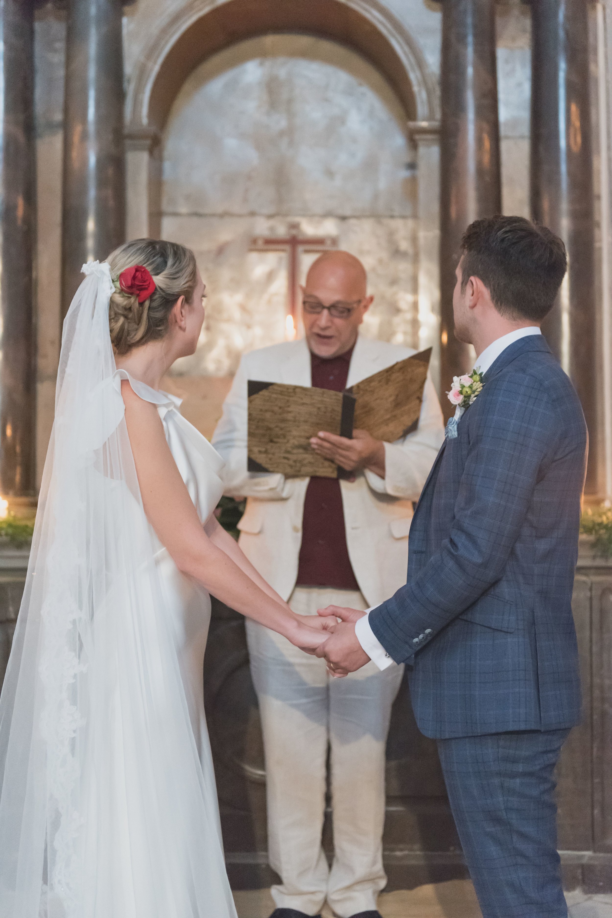 Beautiful bride Ruth wore a wedding dress by Halfpenny London