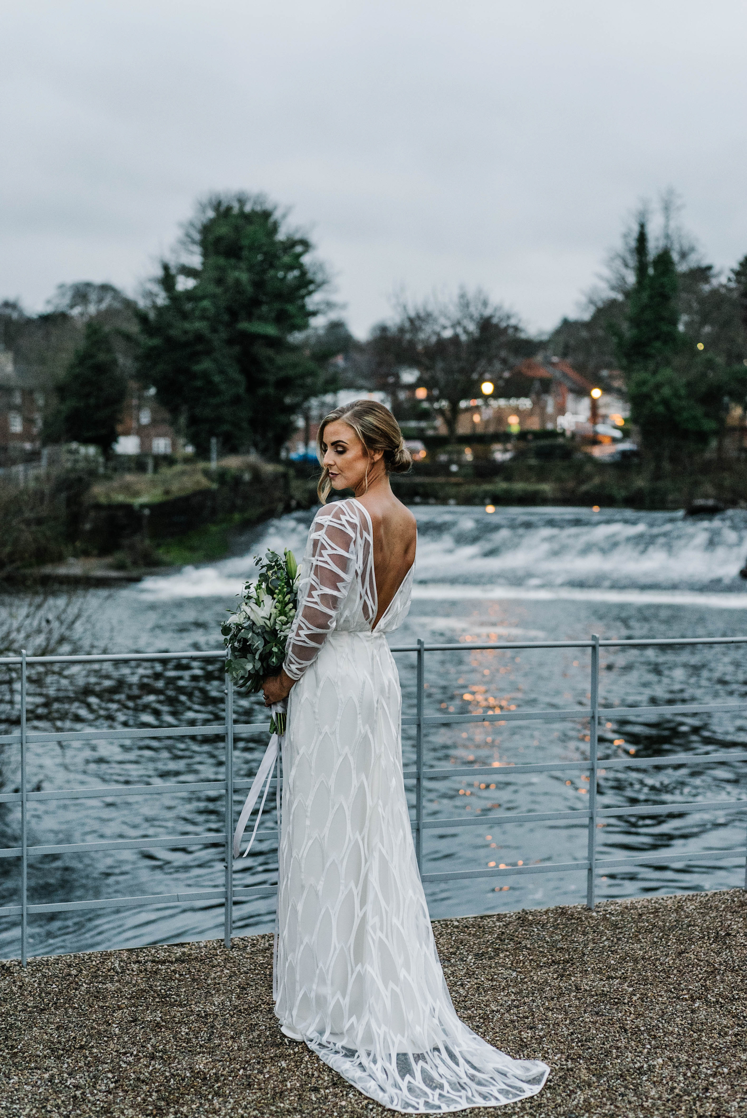 Beautiful bride Chloe wore a wedding dress by Halfpenny London