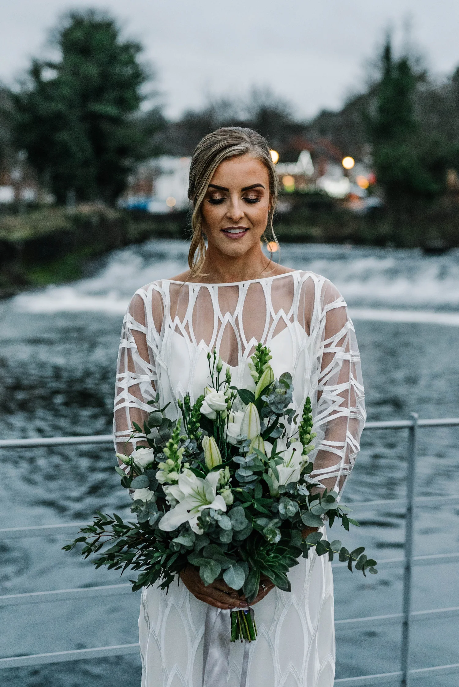 Beautiful bride Chloe wore a wedding dress by Halfpenny London