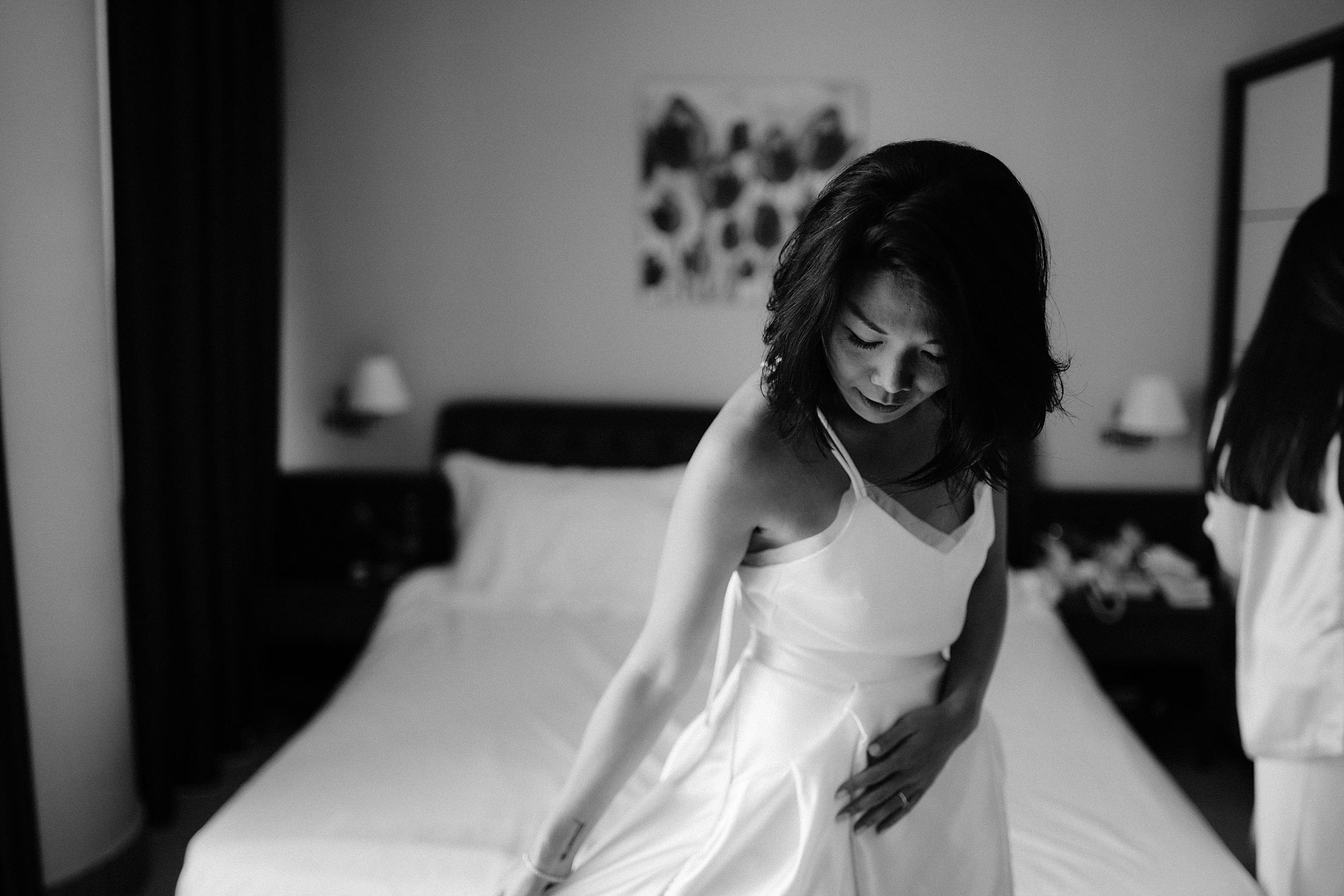 Beautiful bride Cindy wore a wedding dress by Halfpenny London