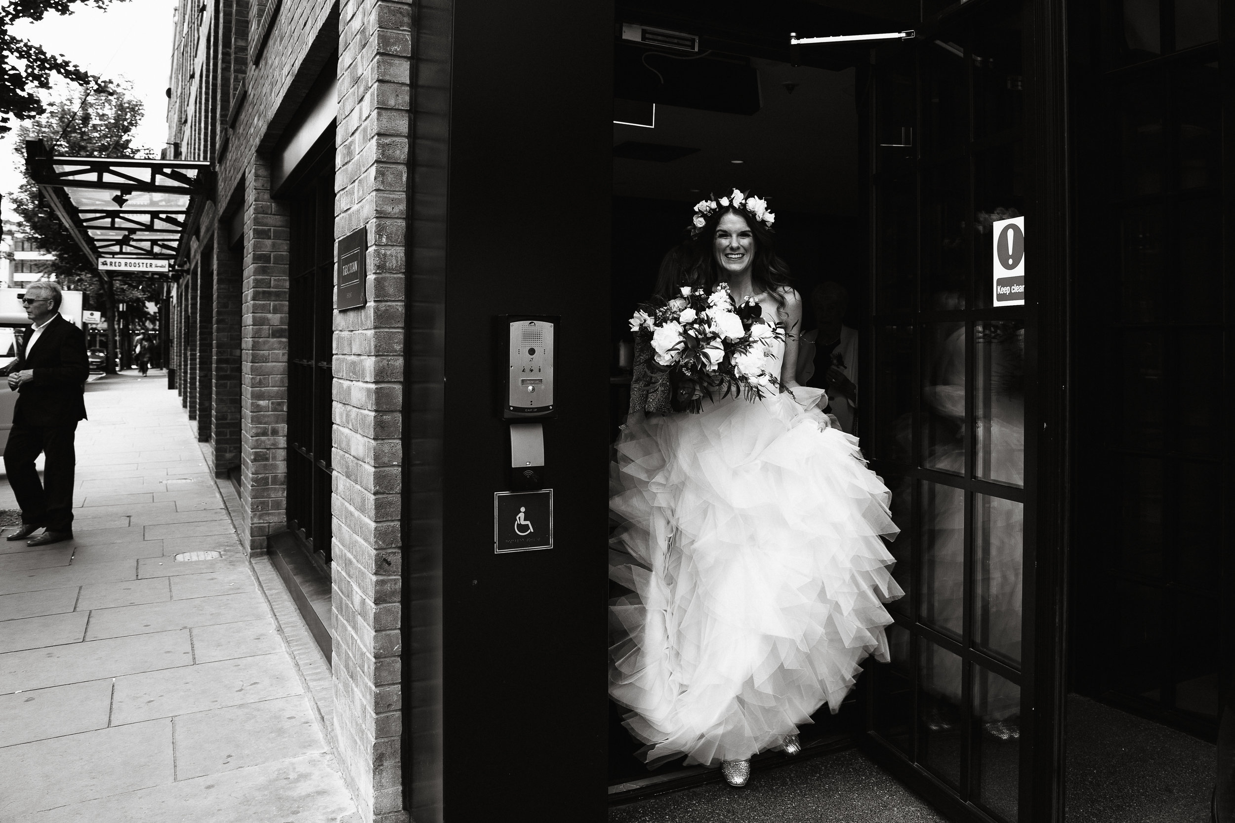 Beautiful Juliet wore a wedding dress by Halfpenny London