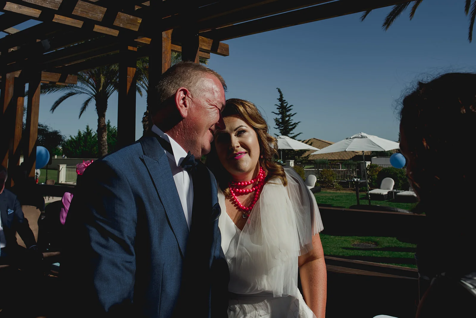 Beautiful bride Riki wore a wedding dress by Halfpenny London