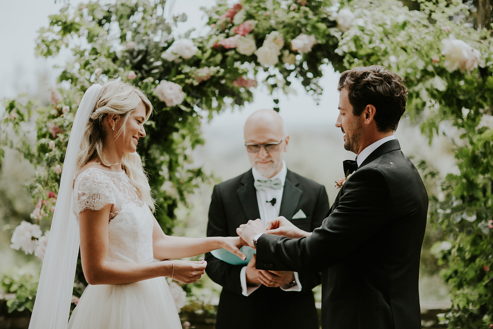 Beautiful bride Elise wore a wedding dress by Halfpenny London