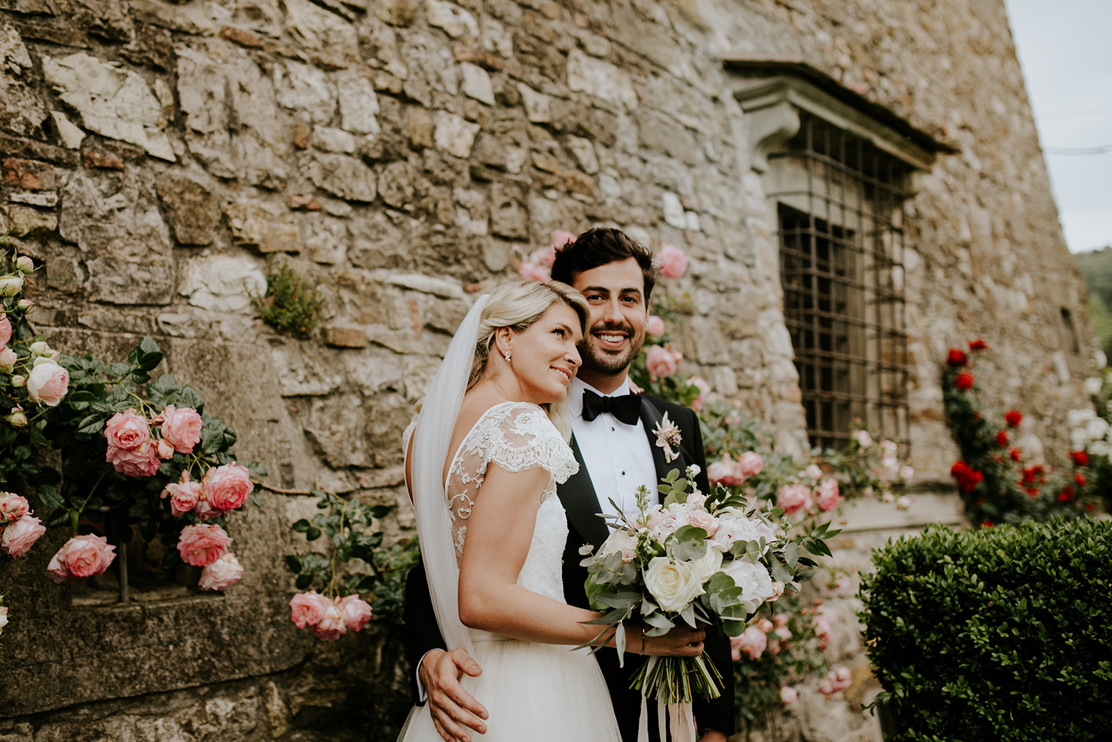 Beautiful bride Elise wore a wedding dress by Halfpenny London