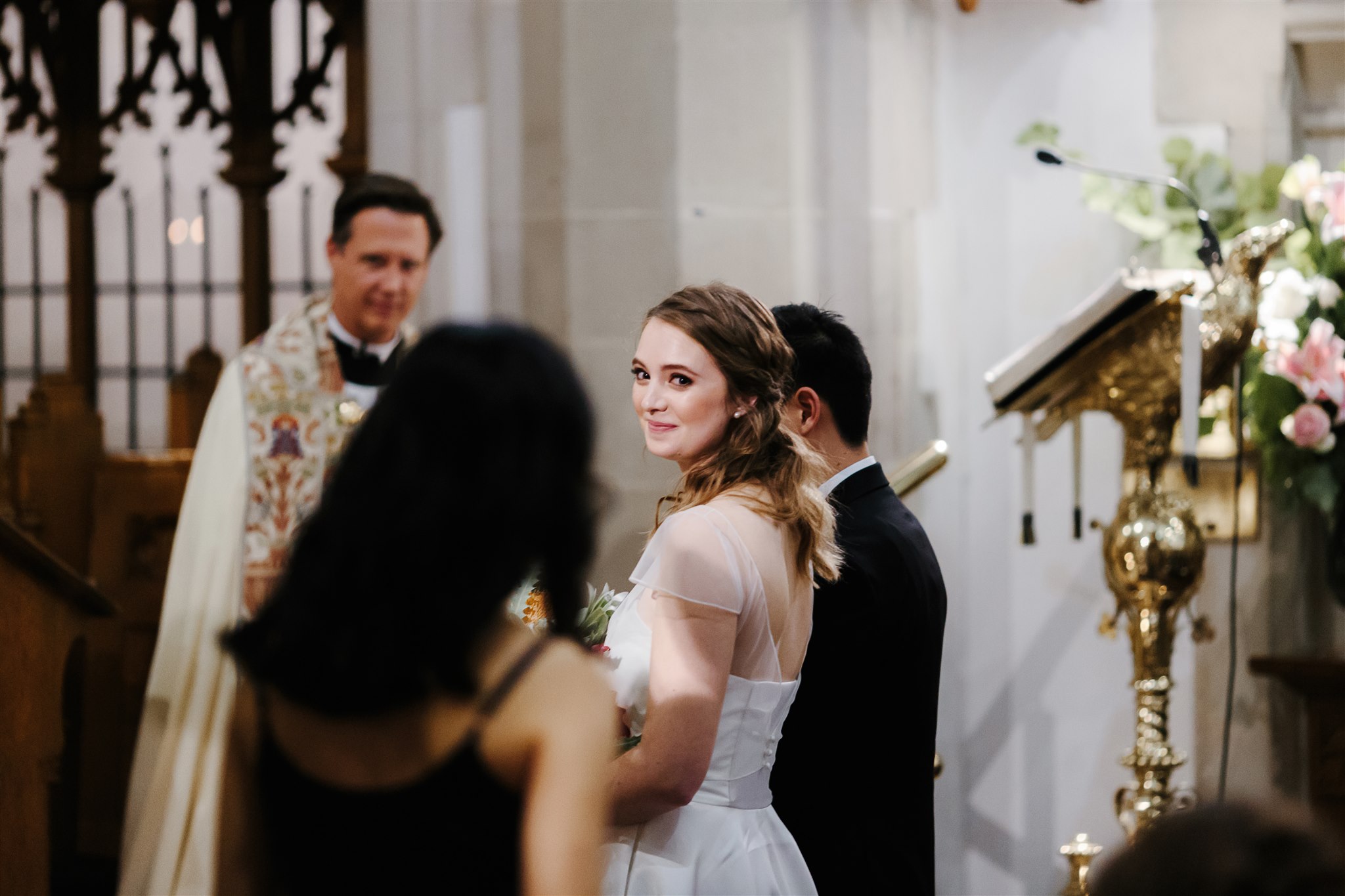 Beautiful bride Esther wore a wedding dress by Halfpenny London