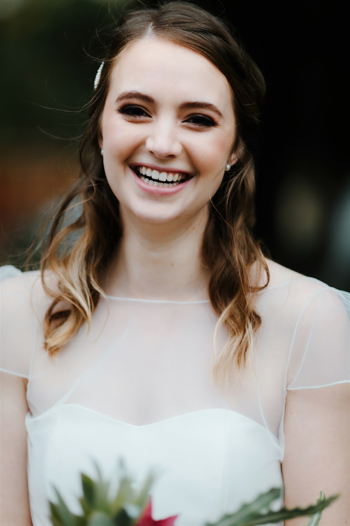 Beautiful bride Esther wore a wedding dress by Halfpenny London
