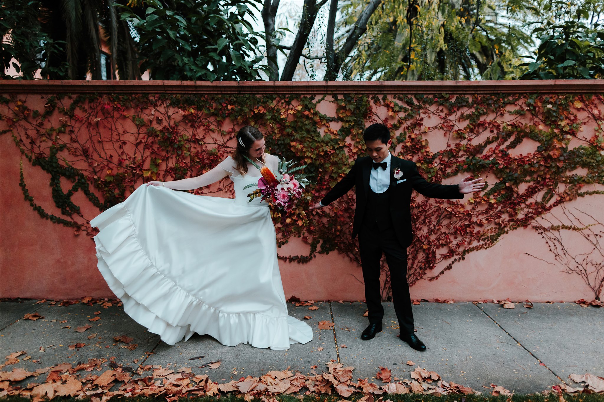 Beautiful bride Esther wore a wedding dress by Halfpenny London