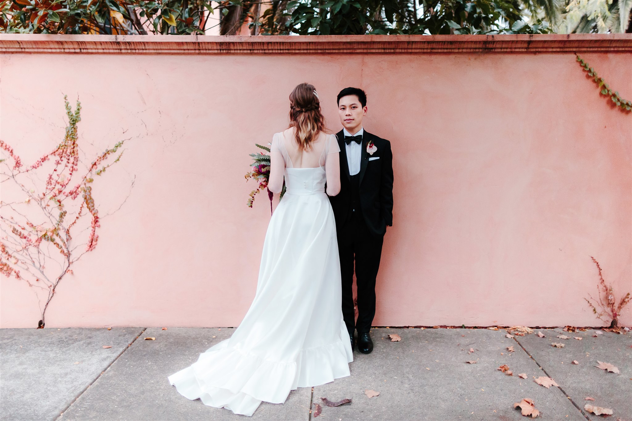 Beautiful bride Esther wore a wedding dress by Halfpenny London