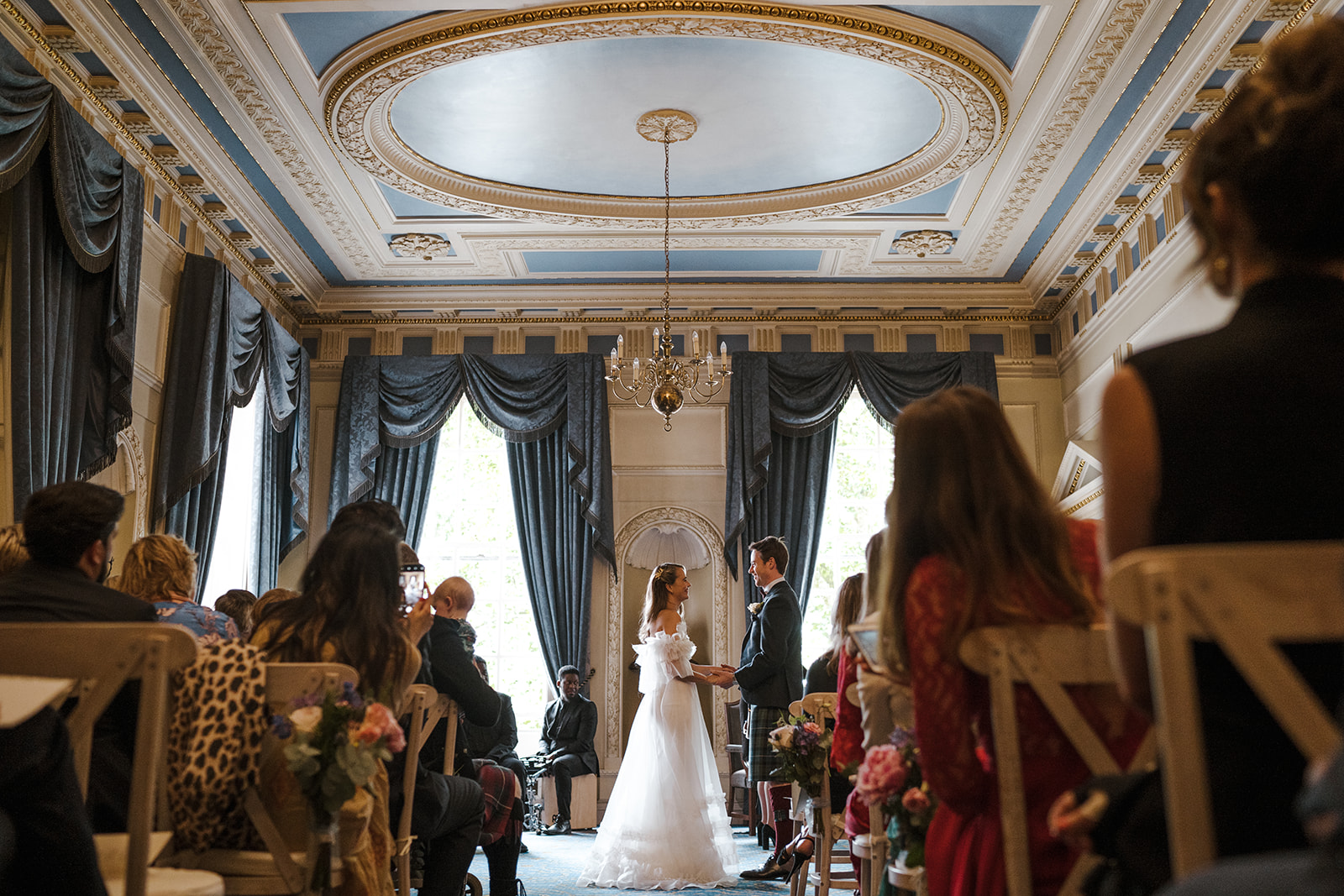 Beautiful bride Marie-Eve wore a wedding dress by Halfpenny London