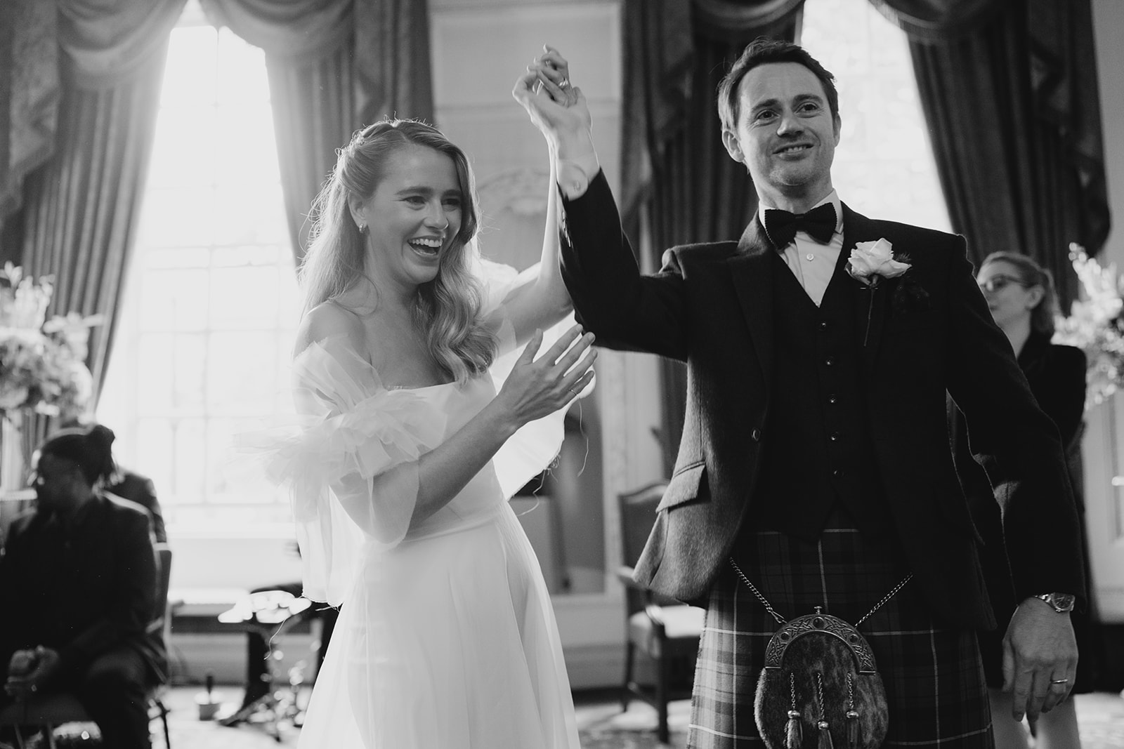 Beautiful bride Marie-Eve wore a wedding dress by Halfpenny London