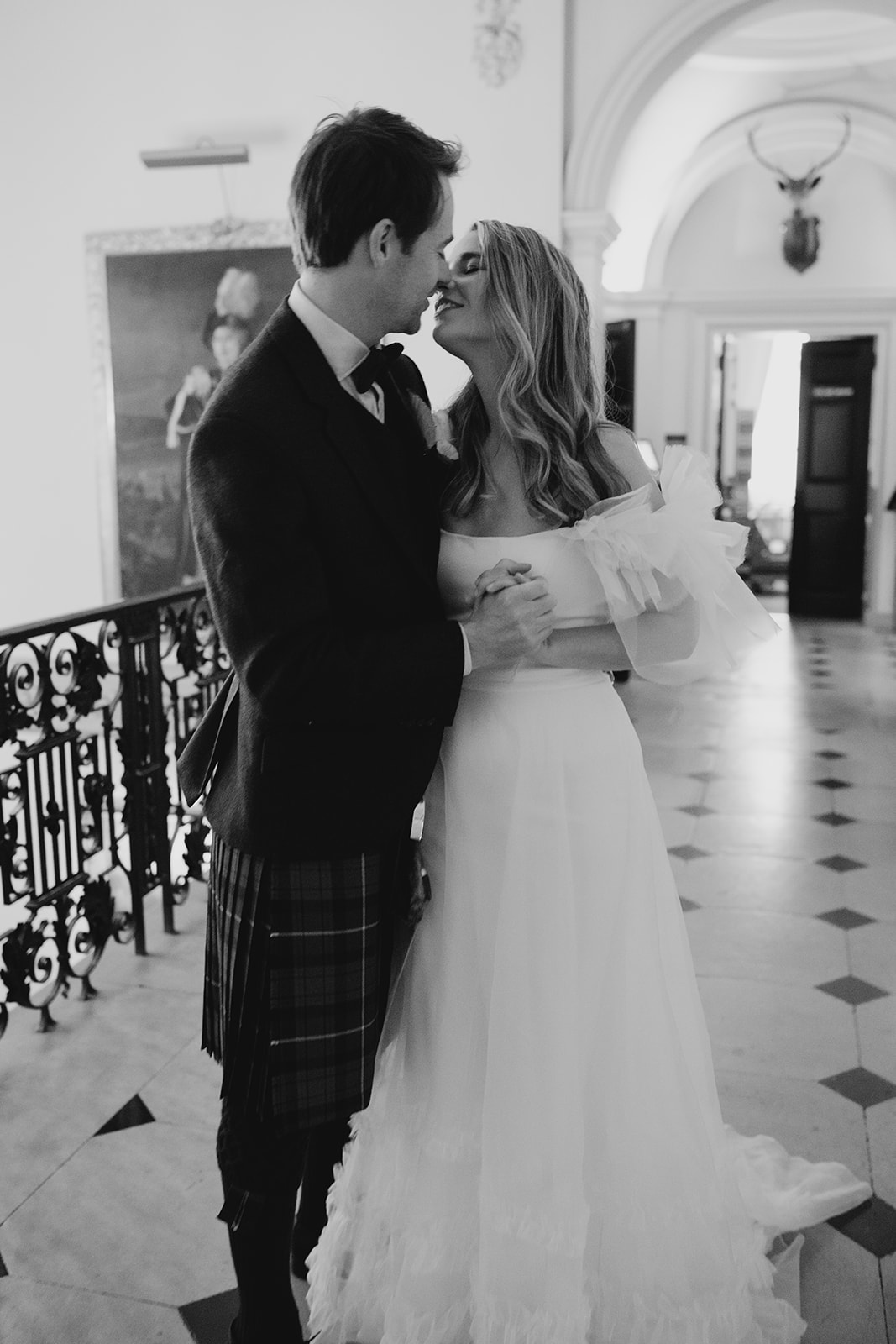 Beautiful bride Marie-Eve wore a wedding dress by Halfpenny London
