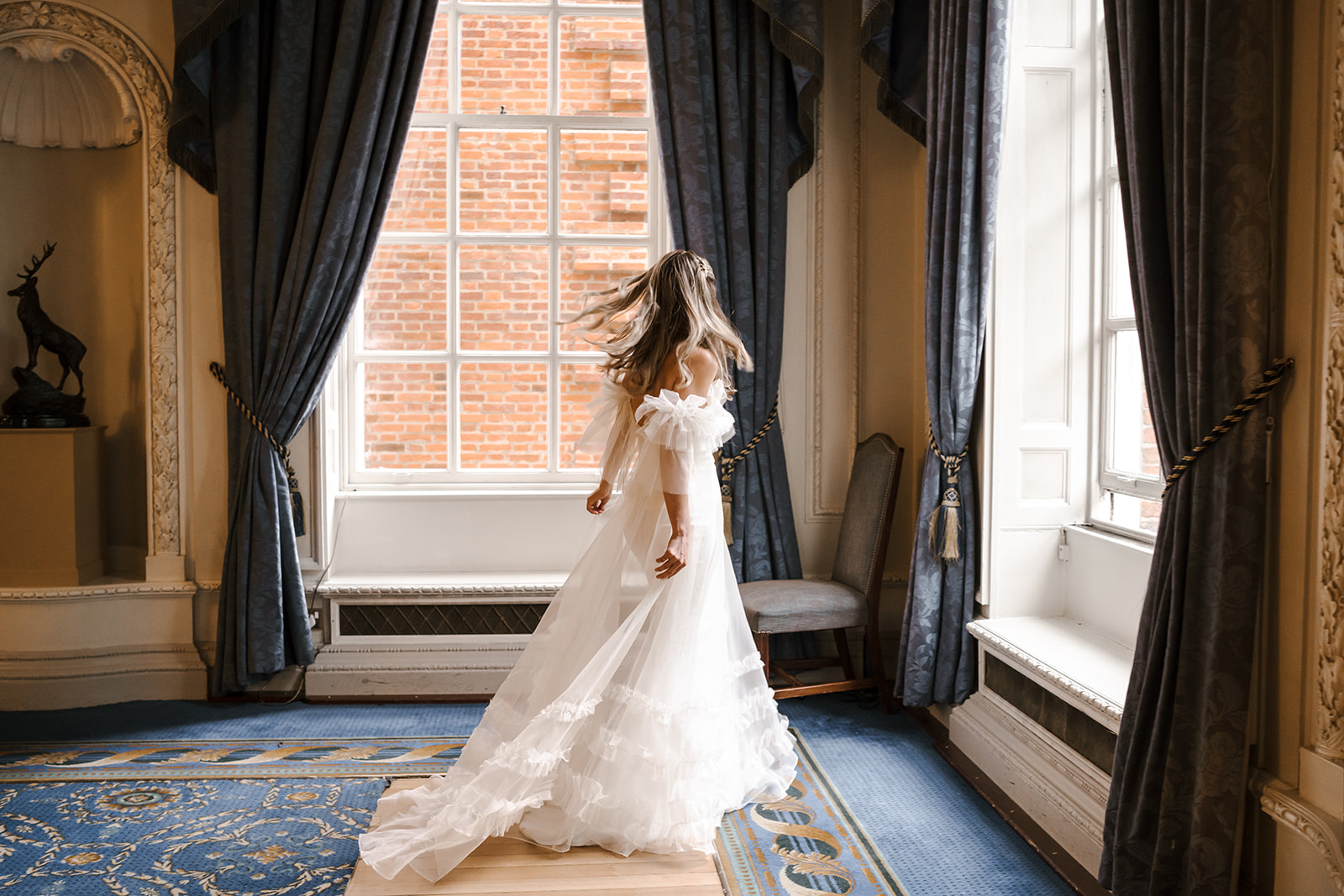 Beautiful bride Marie-Eve wore a wedding dress by Halfpenny London