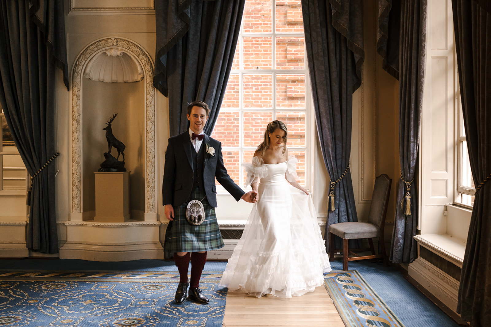 Beautiful bride Marie-Eve wore a wedding dress by Halfpenny London