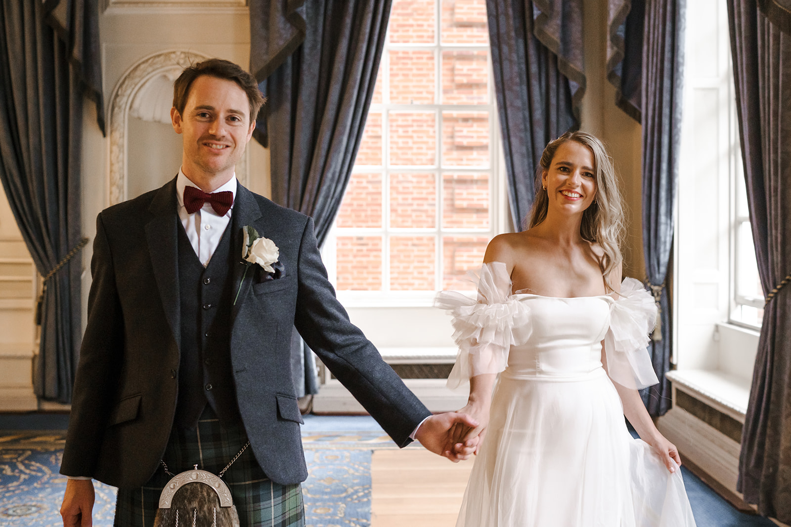 Beautiful bride Marie-Eve wore a wedding dress by Halfpenny London