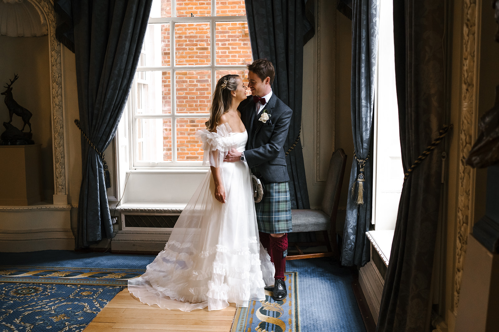 Beautiful bride Marie-Eve wore a wedding dress by Halfpenny London