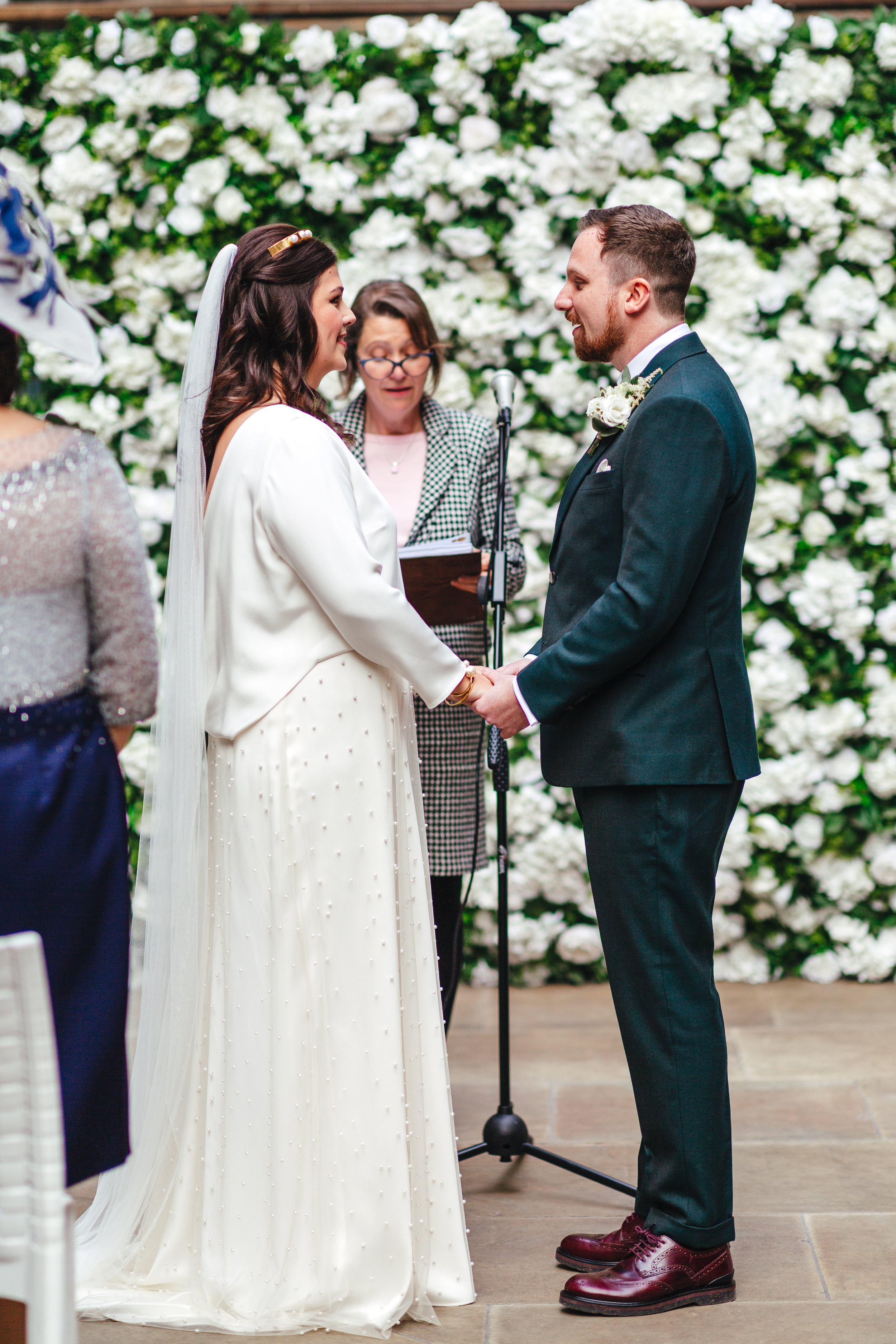 Beautiful bride Sarah wore a wedding dress by Halfpenny London