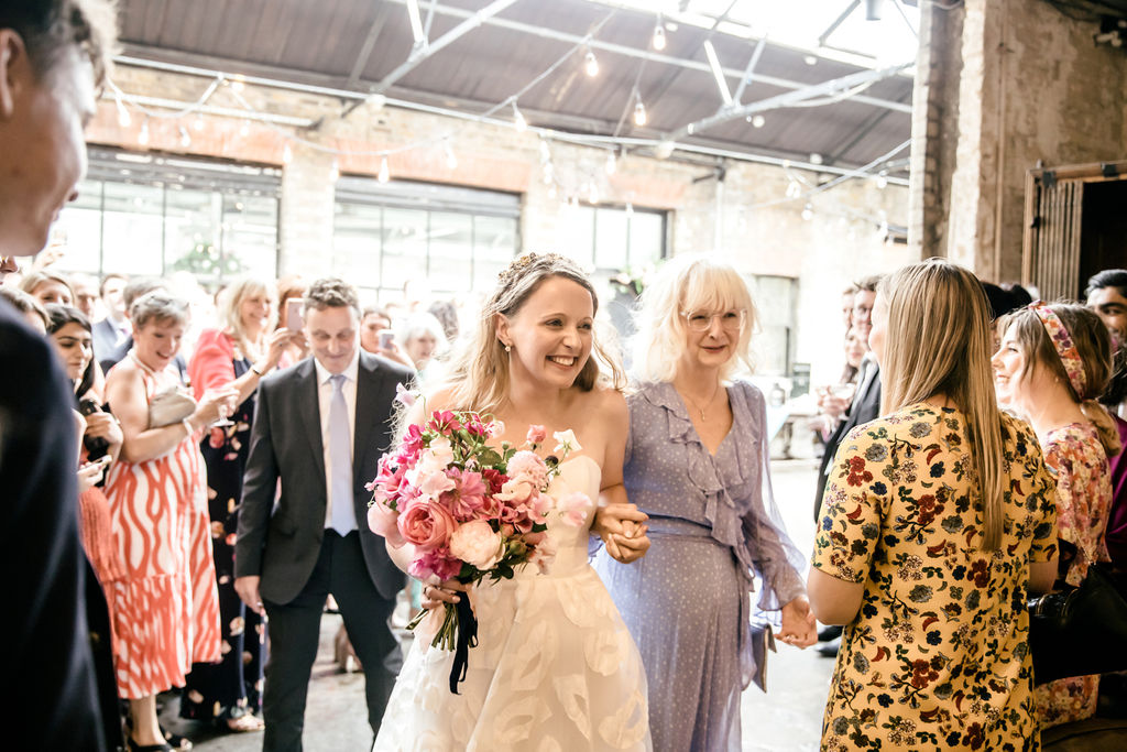 Beautiful bride Victoria wore a wedding dress by Halfpenny London