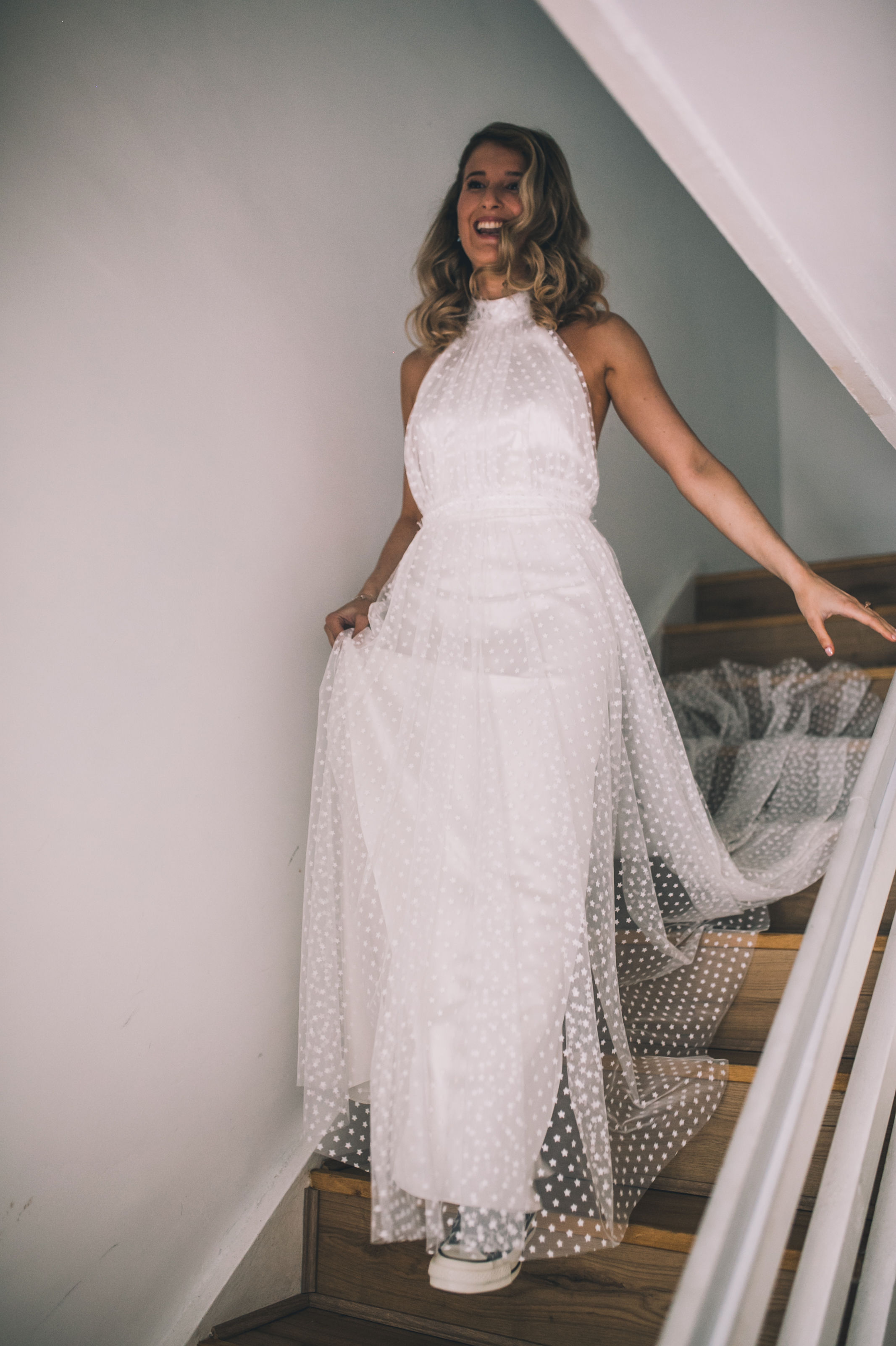 Beautiful bride Emma wore a wedding dress by Halfpenny London