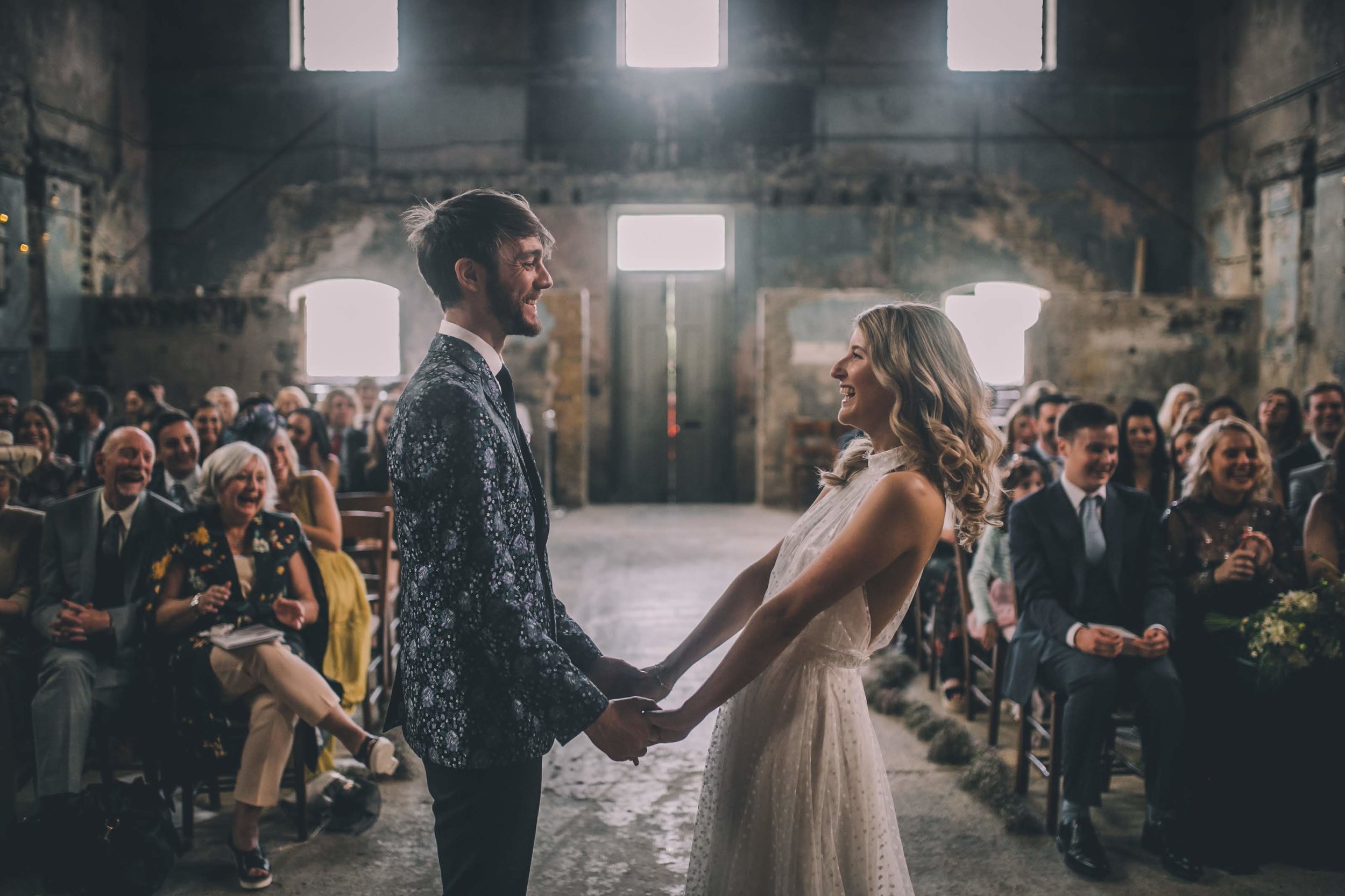 Beautiful bride Emma wore a wedding dress by Halfpenny London