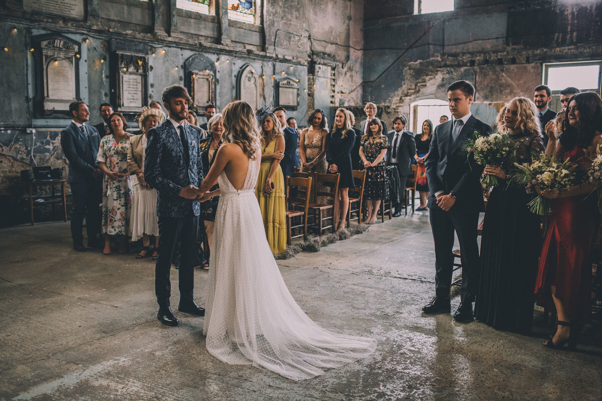 Beautiful bride Emma wore a wedding dress by Halfpenny London
