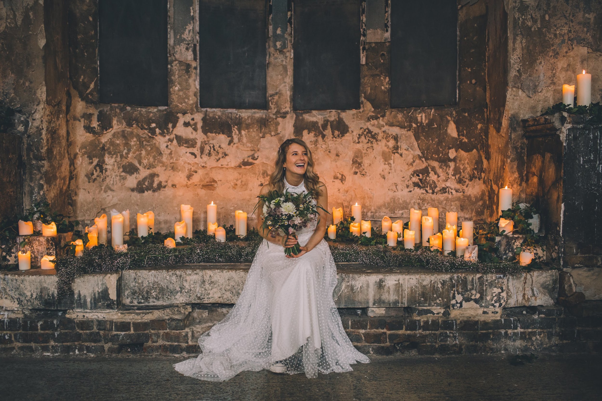 Beautiful bride Emma wore a wedding dress by Halfpenny London