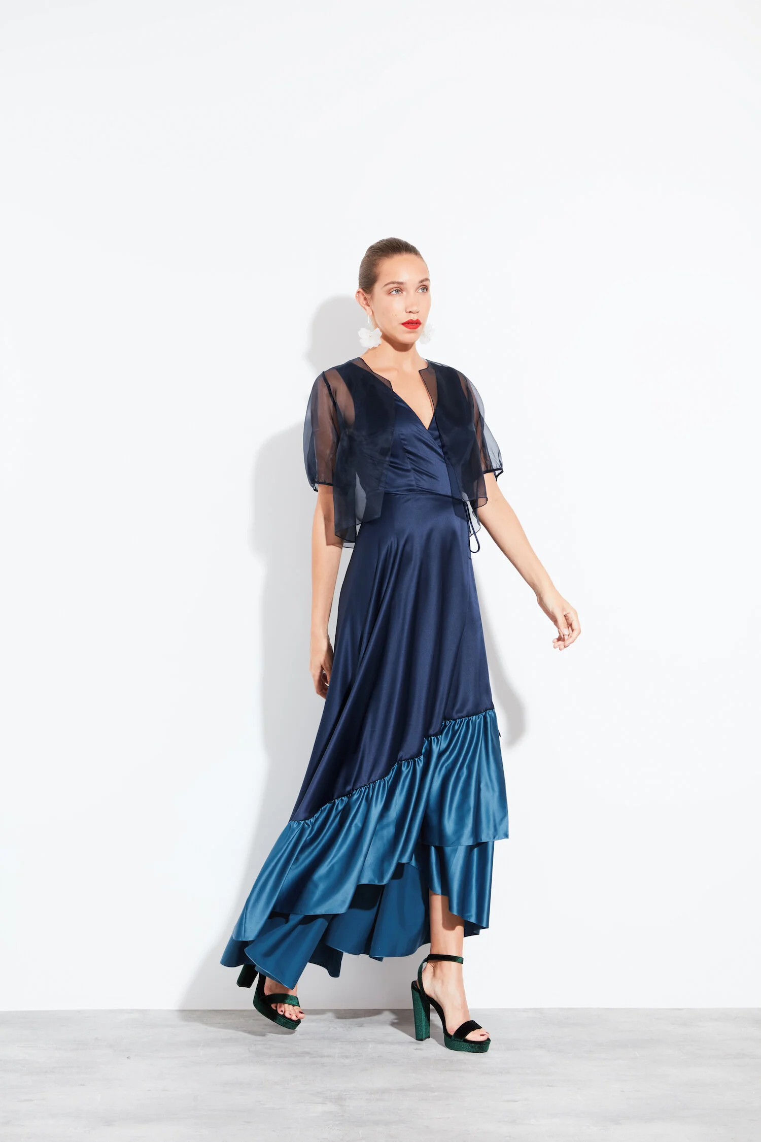 navy blue sheer jacket