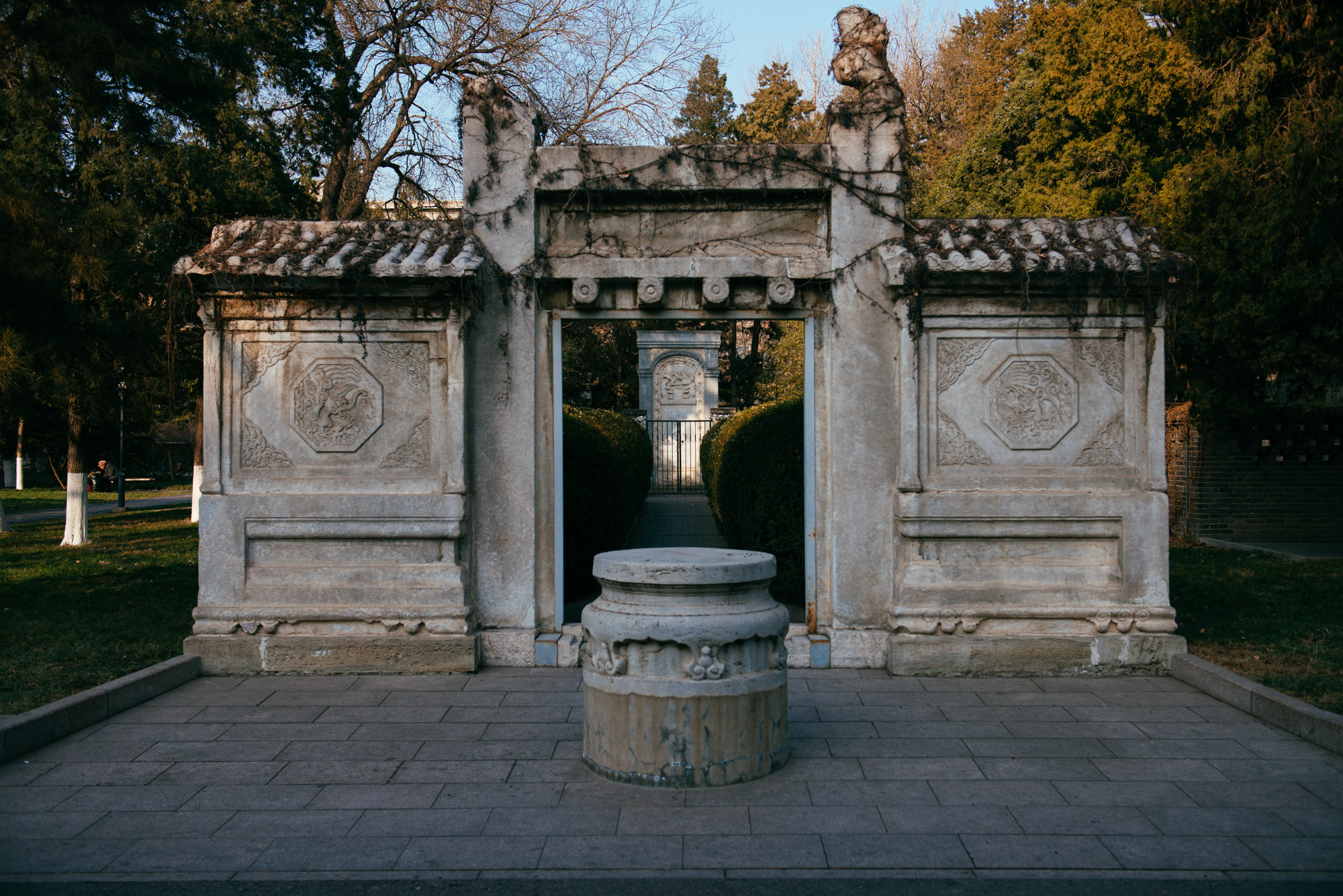 The entrance gate that leads to the main tombs