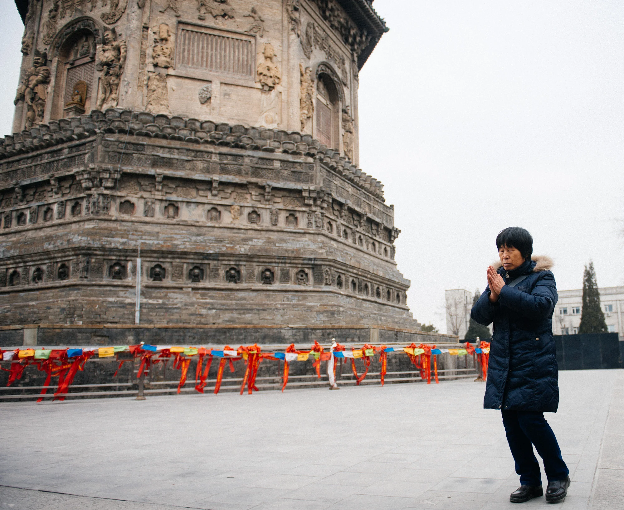 I observed many people would walk around the pagoda clockwise, while praying. Several would just walk while whispering, some would stop in front of each door and bow, and others would just be quiet in their worship.