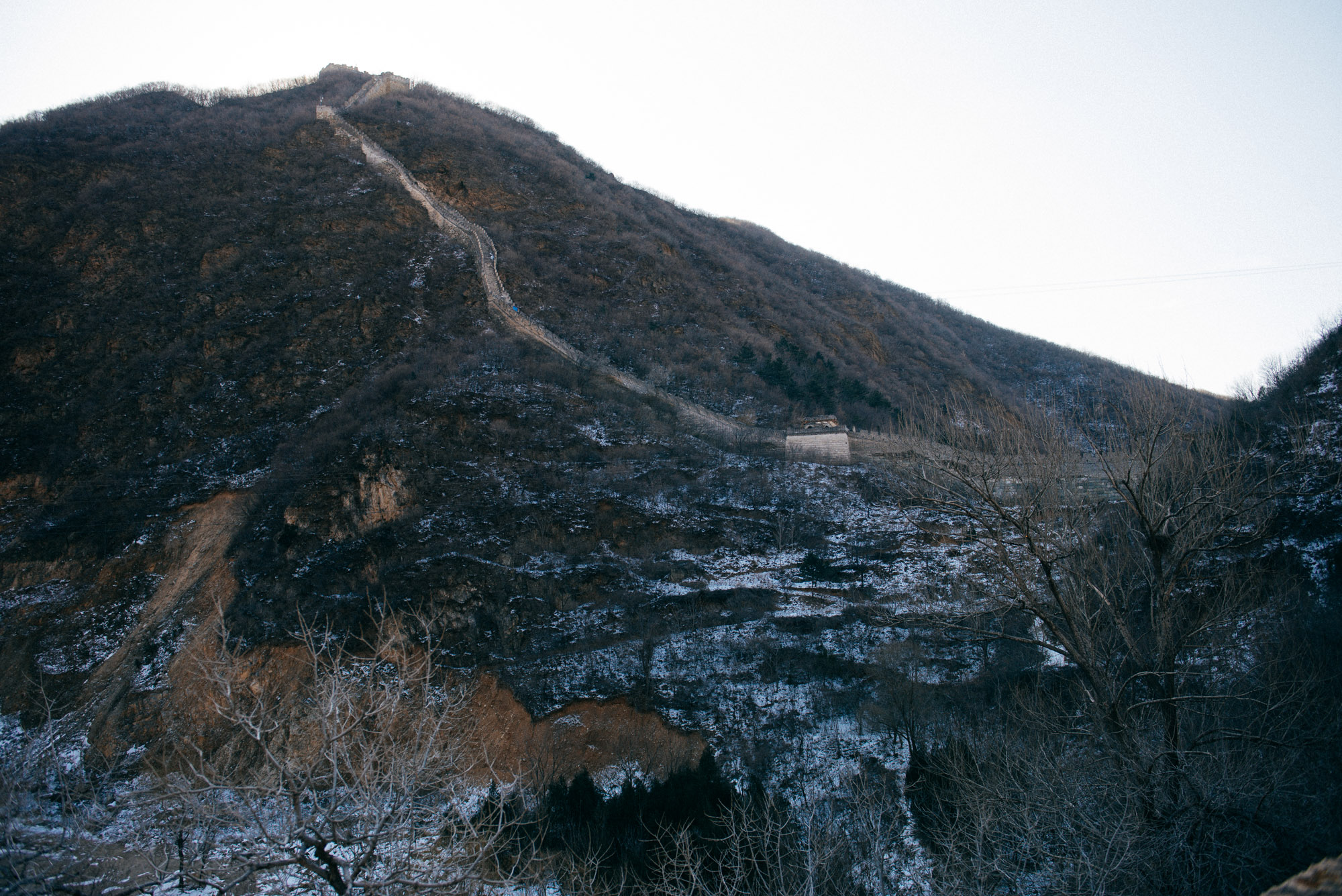 A little bit of snow was on the ground, but I wished it was all white.