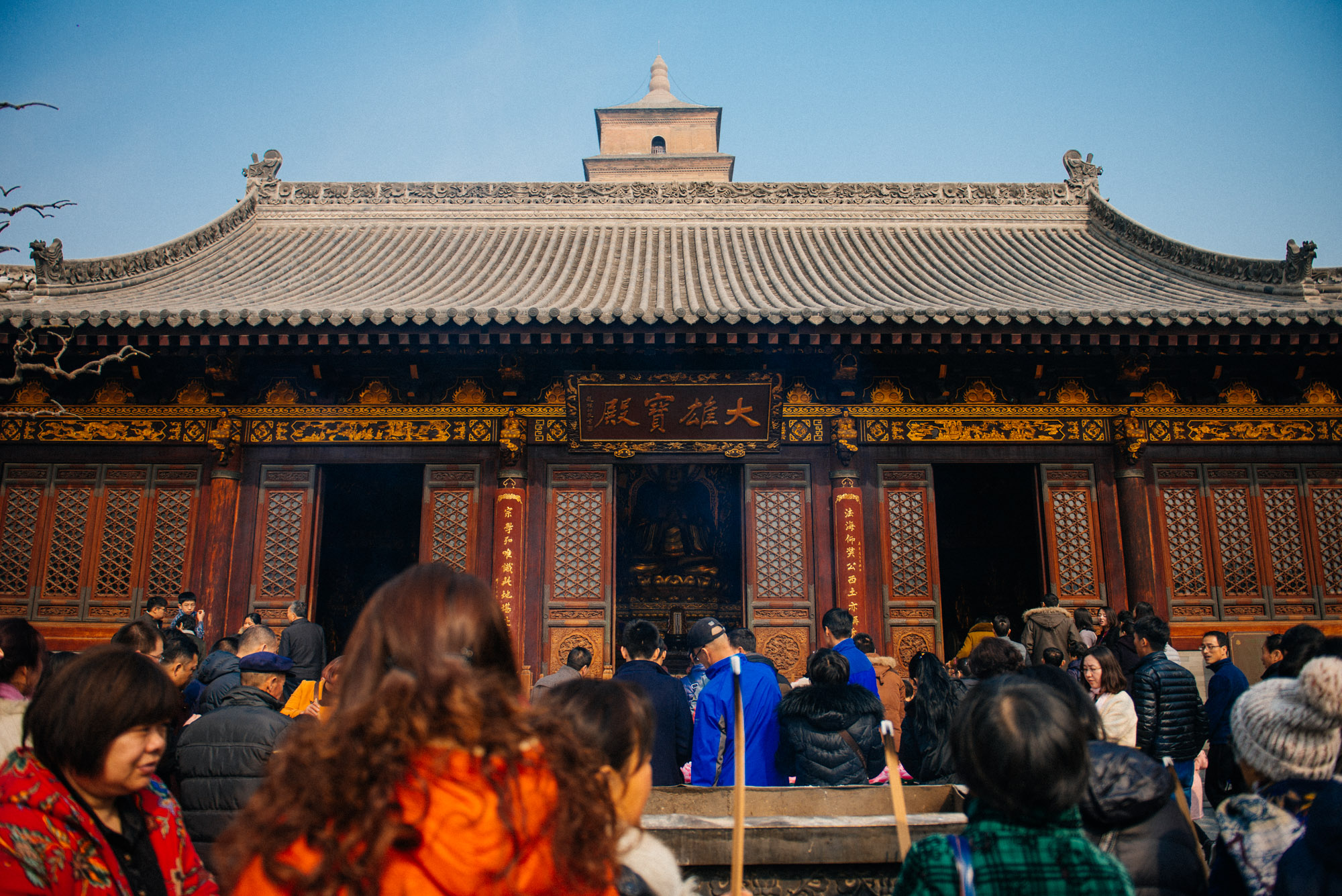 At the bottom is the Da Ci'en Temple 大慈恩寺, said to be the "most splendid" temple in ancient Chang'an, how Xi'an was called when it was the great capital of the Chinese Empire.